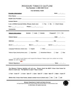 MO Tobacco Quitline Fax Form